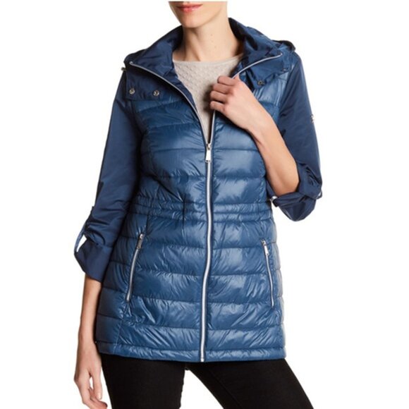 BCBG windbreaker puffer hybrid parka jacket - Picture 2 of 11